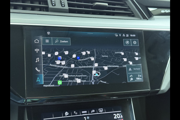 Audi e-tron 55 Quattro 95kWh Leer Trekhaak Navi Ecc Cruise Control Pdc Edition SOH 93% Elek.Achterklep Stoelverwarming Lmv 20" Led DAB 1e Eigenaar Origineel Nederlandse Auto 664Nm koppel 1800kg trekvermogen
