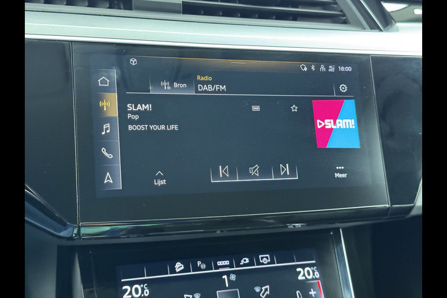 Audi e-tron 55 Quattro 95kWh Leer Trekhaak Navi Ecc Cruise Control Pdc Edition SOH 93% Elek.Achterklep Stoelverwarming Lmv 20" Led DAB 1e Eigenaar Origineel Nederlandse Auto 664Nm koppel 1800kg trekvermogen