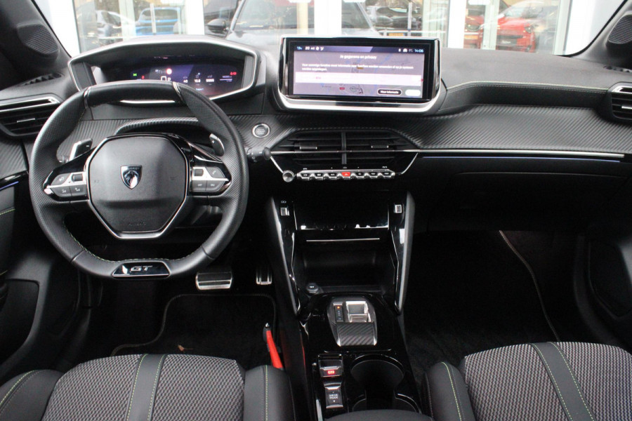 Peugeot 208 1.2 Hybrid 145PK e-DCS6 GT | NAVIGATIE | DRAADLOZE APPLE CARPLAY/ANDROID AUTO | CAMERA VOOR + ACHTER | FULL LED KOPLAMPEN | LICHTMETALEN VELGEN 17" | DODEHOEK DETECTIE | DRAADLOZE TELEFOONLADER | KEYLESS ENTRY/START | DAB+ RADIO | ADAPTIVE CRUISE CONTROL |