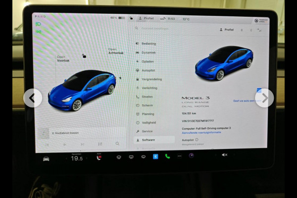 Tesla Model 3 Long Range AWD 75 kWh 91% SOH Dual Motor Autopilot