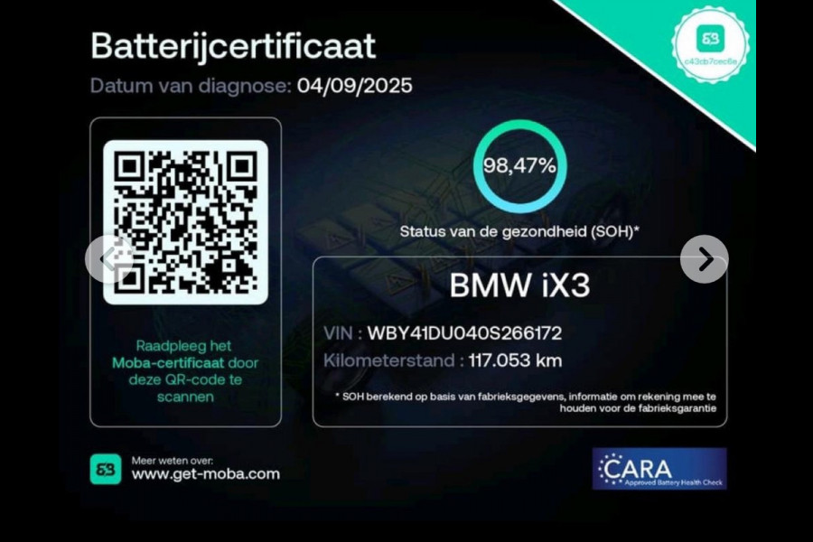 BMW iX3 High Executive 80 kWh 98% SOH LASER|PANO|H&K|HuD