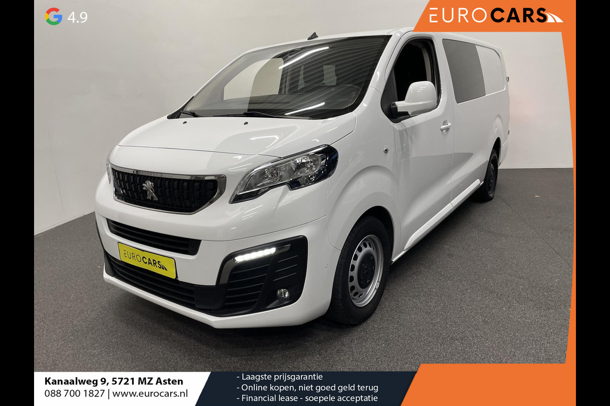Peugeot Expert Long Dubbele Cabine Asphalt L3 2.0 HDi 120pk Aut-8 Airco Navi Carplay Cruise Control Trekhaak Lang Luxe Dubbele Cabine