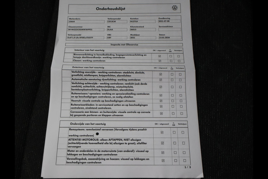 Volkswagen Golf 1.0 eTSI DSG + VIRTUAL COCKPIT | SFEERVERLICHTING | STUURVERW. / STOELVERW. | CAMERA | ADAPTIVE CRUISE CONTROL