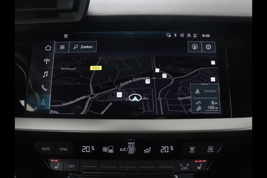Audi A3 30 TFSI S edition | Stoelverwarming | Park Assist | Carplay | Sportstoelen | Half leder | Virtual Cockpit | Full LED | Navigatie | Bluetooth | Climate control | Cruise control