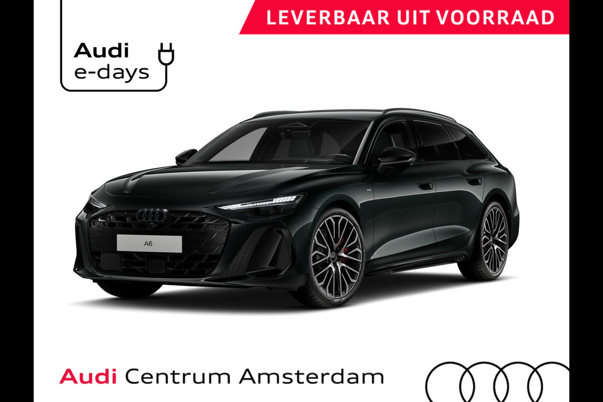 Audi A6 Avant S edition Competition e-hybrid 367 pk | Adaptieve luchtvering | Bang & Olufsen 3D | Head-up display | Techniek pakket pro | Middernacht groen |