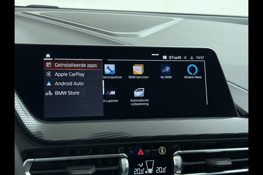 BMW 1-serie 118i Executive Edition M Sport | M SPORT | HARMAN & KARDON | ELEKTRISCHE ACHTERKLEP | CAMERA | ADAPTIVE CRUISE CONTROL | STOEL- & STUURVERWARMING | HEAD-UP | 19 INCH | INDIVIDUAL KLEUR STORM BAY METALLIC BOMVOL OPTIES