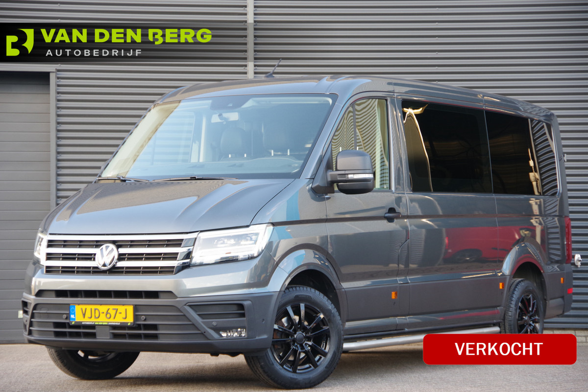 Volkswagen Crafter 35 2.0 TDI L3H2 177PK AUT. LED, TREKHAAK, LEDER, ADAPT. CRUISE, CAMERA, STUUR VERWARMING, VOORRUIT VERWARMING, GLASSLOOK, NL AUT