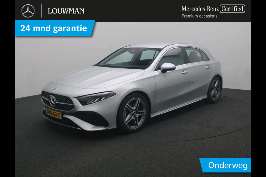 Mercedes-Benz A-Klasse 180 AMG Star Edition AMG Line | Ledkoplampen | Apple CarPlay | Licht- en zicht pakket | Keyless-Go | Spiegel Pakket | Stoelverwarming. Inclusief 24 maanden MB Certified garantie voor Europa.