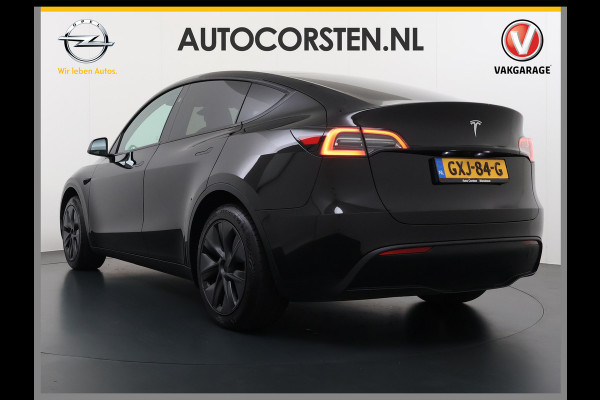Tesla Model Y LFP-Accu SOH 95% W-pomp Sentry-Mode FSD-4 Camera's Pano-dak Adap.Cruise Navi RWD Ecc Autopilot Stoel+Stuur+Achterbank Verwarming Elek.Achterklep Dodehoek detector Draadloze telefoonlader Origineel Nederlandse Auto Accugarantie 1600kg trekvermogen 12-2032 fabr.gar.