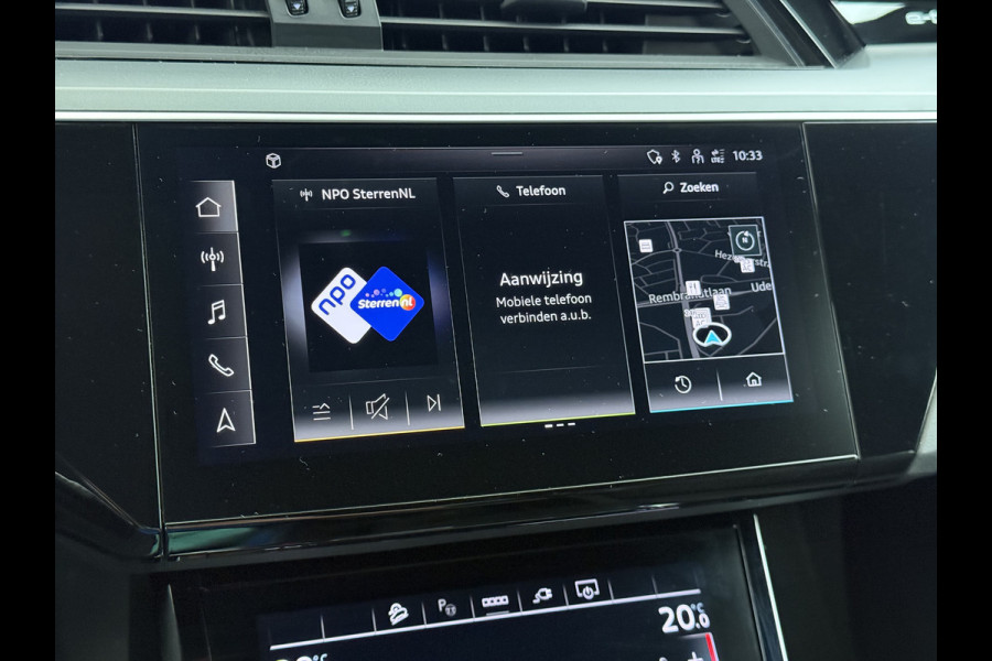 Audi e-tron 313pk Pano-dak Leer-Alcantara+elektr+Geheug. Camera Adap.Cruise Apple Carplay Android Auto Pdc Business Edition Plus SOH 90% Elek.Achterklep Lmv 21" Led Stoelverwarming Privacy Glas 50 Quattro 71kWh Origineel Nederlandse Auto 1800kg Trekvermogen Zeer Compleet!