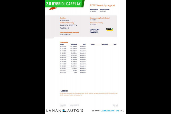 Toyota Corolla Touring Sports 2.0 Hybrid 184pk GR-Sport | CarPlay Halfleder ECC ACC LED 17" LMV Camera Metallic | Hybrid Voorschoten