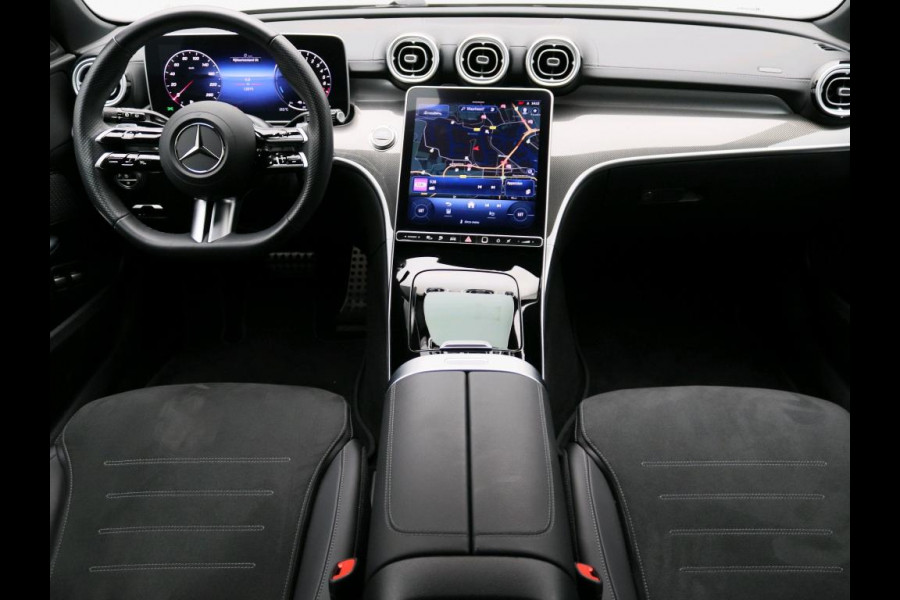 Mercedes-Benz C-Klasse Estate 300 e AMG Plug-In Hybride AMG Line | Night Pakket | Panorama Schuif-Kanteldak | Ledkoplampen | Alarm | Achteruitrijcamera | Keyless-Go | Memory Voorstoelen. Inclusief 24 maanden MB Certified garantie voor Europa.
