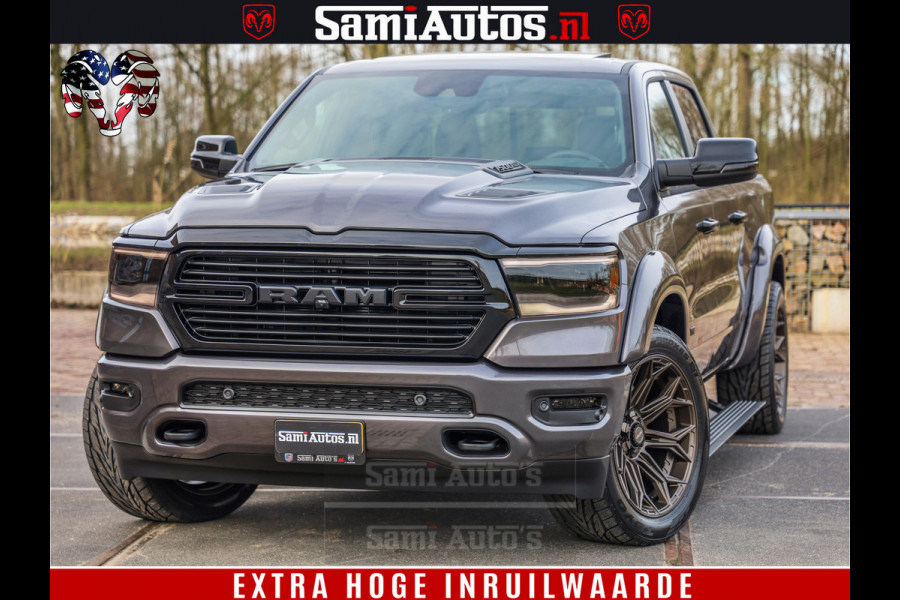 Dodge Ram 1500 Laramie Sport 5.7 V8 HEMI 402PK 4x4 | Panorama dak | 12' Scherm |Granite Crystal Metallic | Crew Cab | 5 Persoons | Dubbele Cabine | DC | VOORRAAD NR 2524 - 41249 |