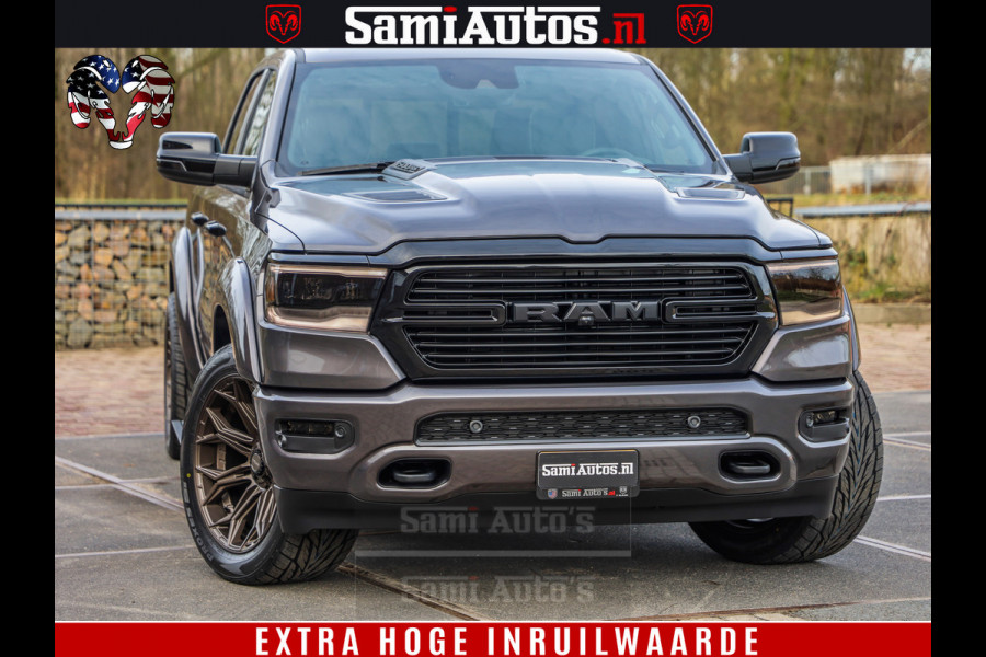 Dodge Ram 1500 Laramie Sport 5.7 V8 HEMI 402PK 4x4 | Panorama dak | 12' Scherm |Granite Crystal Metallic | Crew Cab | 5 Persoons | Dubbele Cabine | DC | VOORRAAD NR 2524 - 41249 |