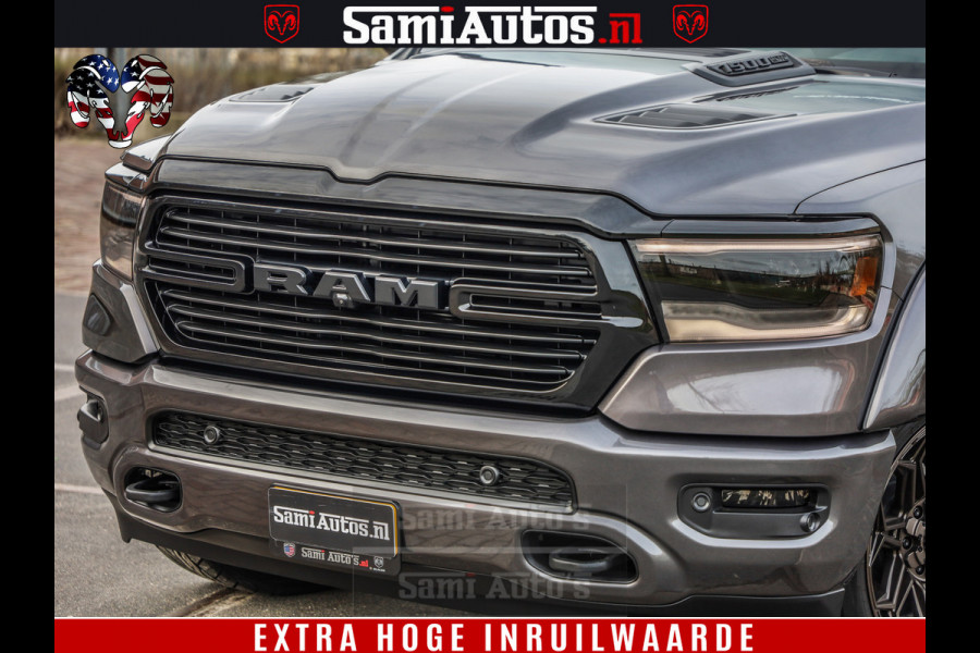 Dodge Ram 1500 Laramie Sport 5.7 V8 HEMI 402PK 4x4 | Panorama dak | 12' Scherm |Granite Crystal Metallic | Crew Cab | 5 Persoons | Dubbele Cabine | DC | VOORRAAD NR 2522 - 41248 |