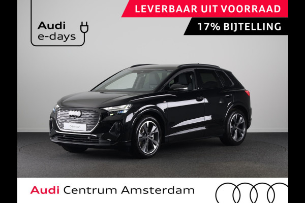 Audi Q4 e-tron 40 S edition 63 kWh 204pk | Achteruitrijcamera | Comfortpakket | Assistentiepakket plus | Optiekpakket zwart plus | Privacy glas | Adaptive cruise control |