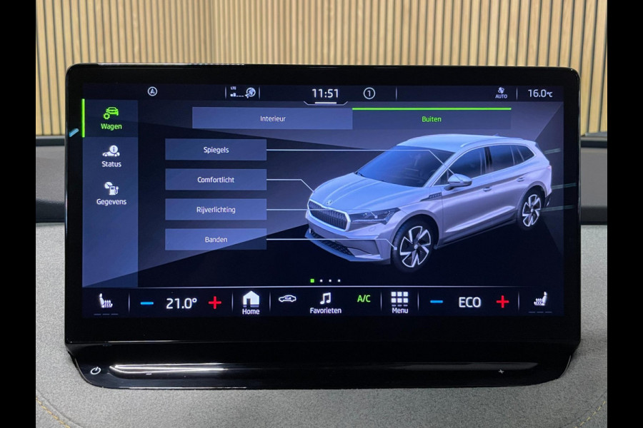 Škoda ENYAQ iV 80|96% SOH|1/2LEDER|PANO|ACC|TREKH.|ELEK.INTER+A-KLEP|STUUR+STOELVERW V+A|CAMERA|CARPLAY|CLIMATE+CRUISE CONTROL|NL|