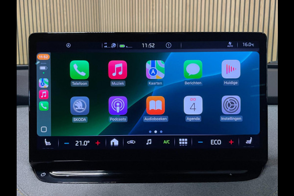 Škoda ENYAQ iV 80|96% SOH|1/2LEDER|PANO|ACC|TREKH.|ELEK.INTER+A-KLEP|STUUR+STOELVERW V+A|CAMERA|CARPLAY|CLIMATE+CRUISE CONTROL|NL|