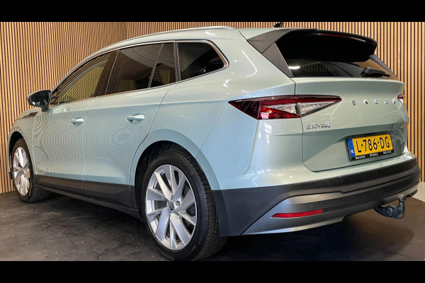 Škoda ENYAQ iV 80|96% SOH|1/2LEDER|PANO|ACC|TREKH.|ELEK.INTER+A-KLEP|STUUR+STOELVERW V+A|CAMERA|CARPLAY|CLIMATE+CRUISE CONTROL|NL|