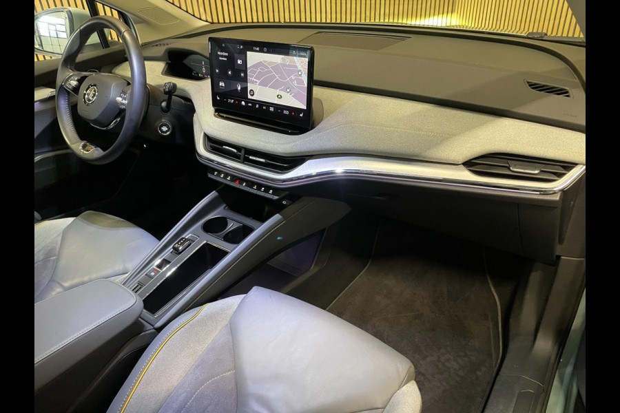 Škoda ENYAQ iV 80|96% SOH|1/2LEDER|PANO|ACC|TREKH.|ELEK.INTER+A-KLEP|STUUR+STOELVERW V+A|CAMERA|CARPLAY|CLIMATE+CRUISE CONTROL|NL|