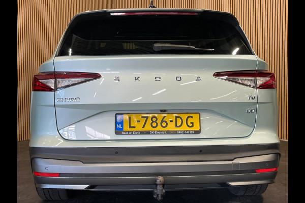 Škoda ENYAQ iV 80|96% SOH|1/2LEDER|PANO|ACC|TREKH.|ELEK.INTER+A-KLEP|STUUR+STOELVERW V+A|CAMERA|CARPLAY|CLIMATE+CRUISE CONTROL|NL|