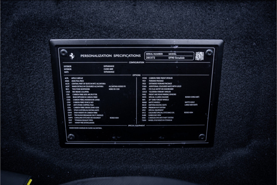 Ferrari SF90 Stradale 4.0 V8 Assetto Fiorano - Carbon | Alcantara | Carplay
