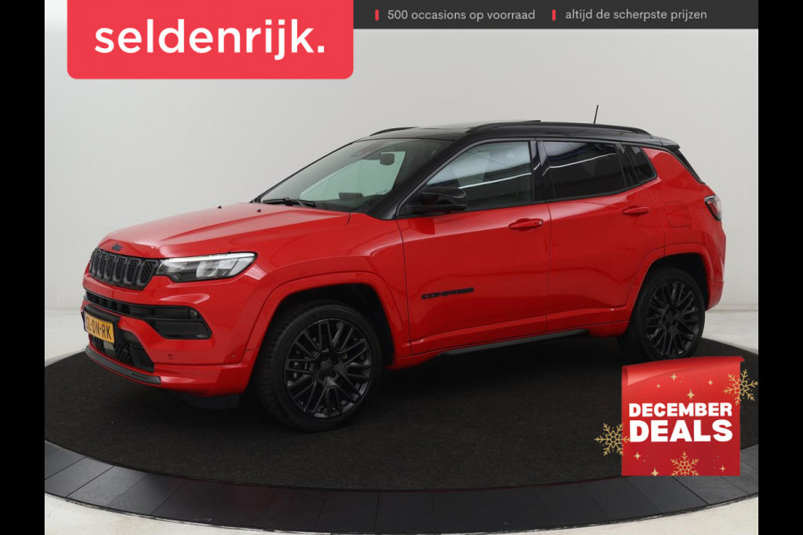 Jeep Compass 4xe 240 Plug-in Hybrid Electric S | Panoramadak | Trekhaak | 360 Camera | Leder | Stoelverwarming | Alpine Sound | Carplay | Stuurverwarming | Adaptive cruise | Navigatie | PHEV