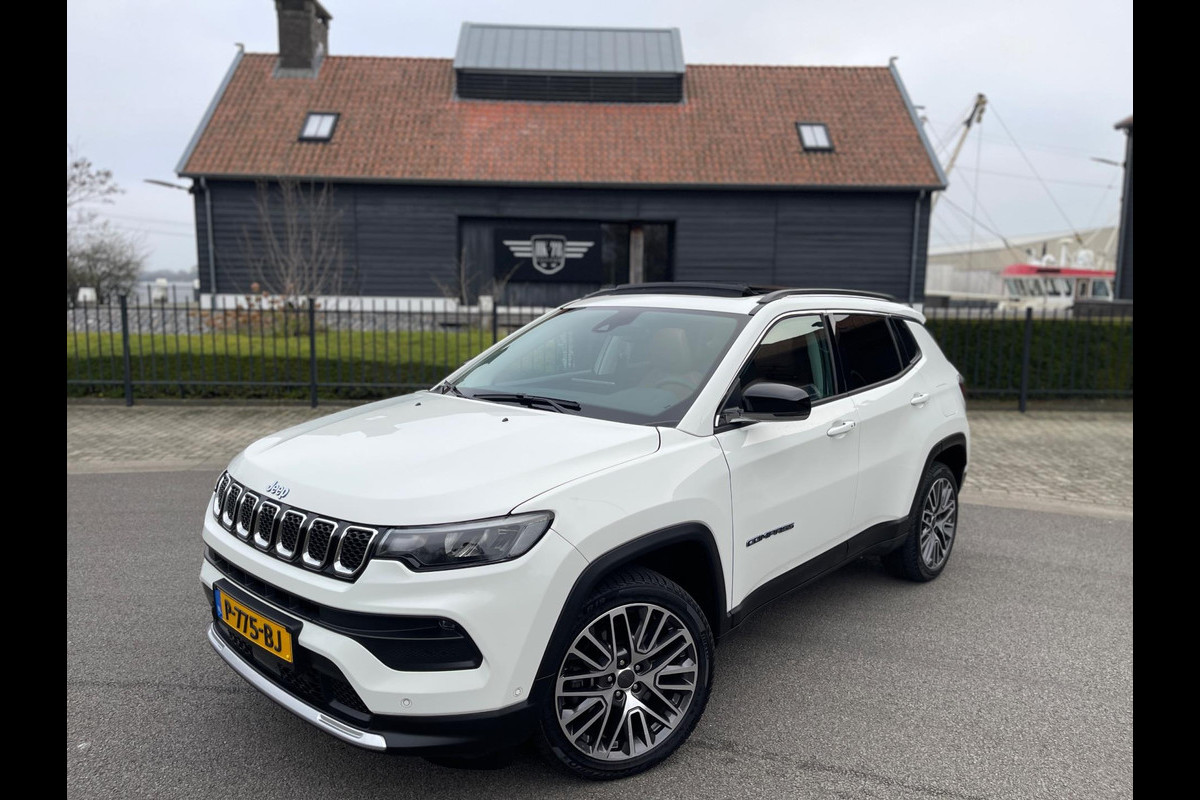 Jeep Compass 4xe 190PK Plug-in Hybrid Electric LIMITED-ED PANORAMADAK NAVI-CAMERA LEER TREKHAAK