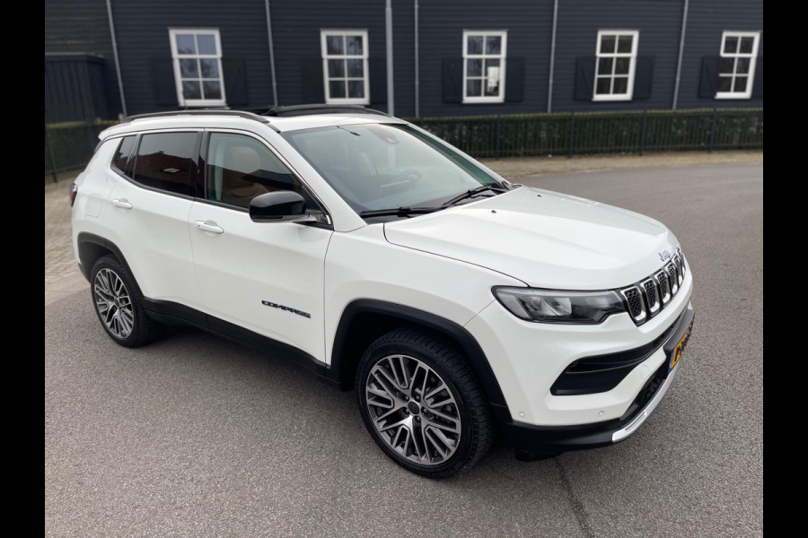 Jeep Compass 4xe 190PK Plug-in Hybrid Electric LIMITED-ED PANORAMADAK NAVI-CAMERA LEER TREKHAAK