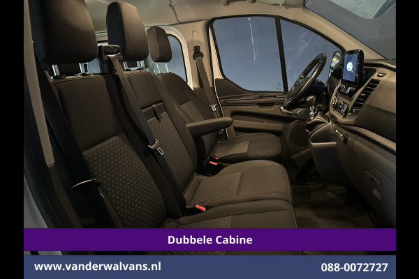 Ford Transit Custom 2.0 TDCI 131pk L2H1 Dubbele Cabine Euro6 Airco | 6-Zits | Navigatie | LED | Apple Carplay | Cruisecontrol Android Auto, Parkeersensoren, Stoelverwarming, Verwarmde voorruit, 2800kg trekvermogen