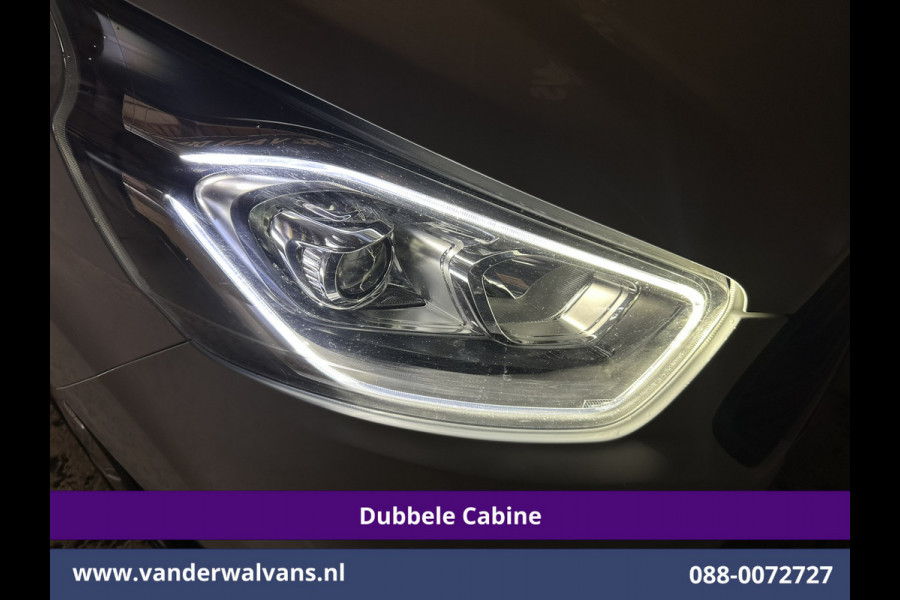 Ford Transit Custom 2.0 TDCI 131pk L2H1 Dubbele Cabine Euro6 Airco | 6-Zits | Navigatie | LED | Apple Carplay | Cruisecontrol Android Auto, Parkeersensoren, Stoelverwarming, Verwarmde voorruit, 2800kg trekvermogen