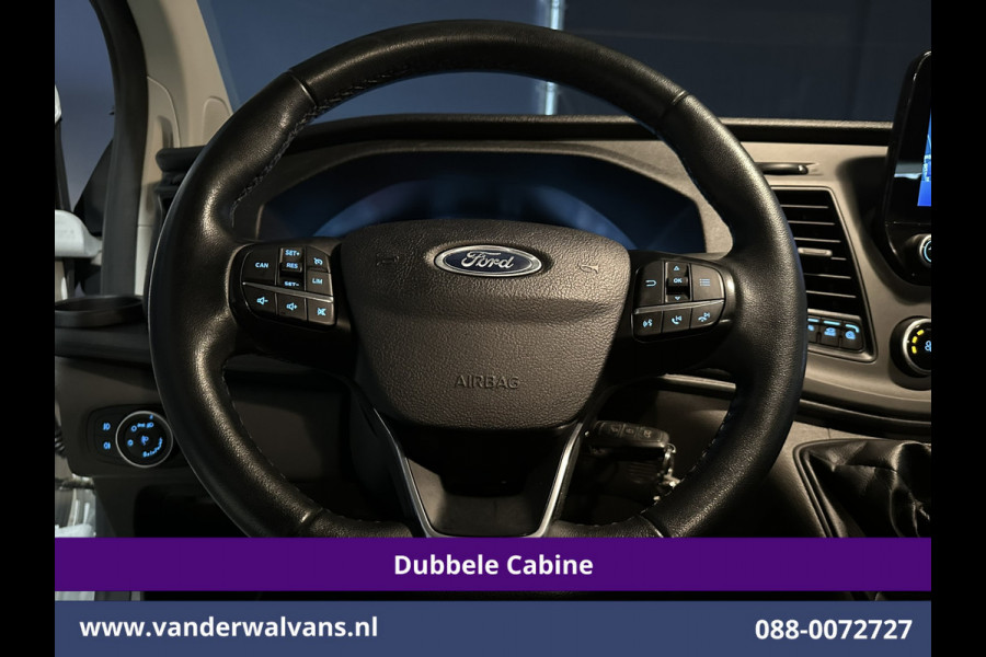 Ford Transit Custom 2.0 TDCI 131pk L2H1 Dubbele Cabine Euro6 Airco | 6-Zits | Navigatie | LED | Apple Carplay | Cruisecontrol Android Auto, Parkeersensoren, Stoelverwarming, Verwarmde voorruit, 2800kg trekvermogen