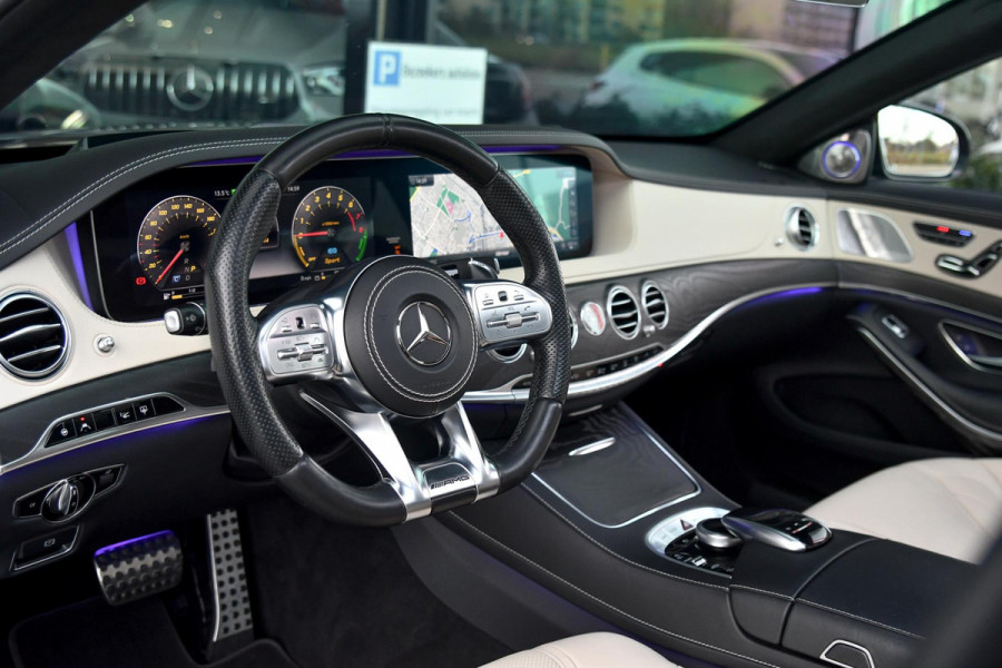 Mercedes-Benz S-Klasse 560 e AMG Lang. Burm High End, Massage, Koeling, Pano, Alcantara hemel, Softcl, HUD, Distro+, Memory, 360!