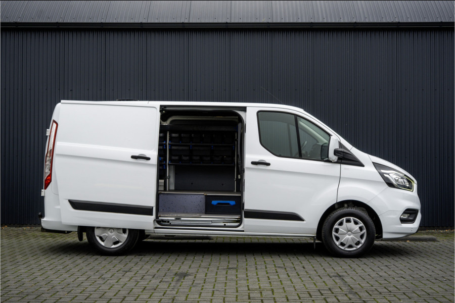 Ford Transit Custom 2.0 TDCI L1H1 | Volledig ingericht | Airco | Cruise | 3-zits