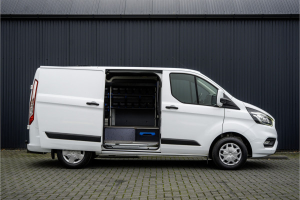 Ford Transit Custom 2.0 TDCI L1H1 | Volledig ingericht | Airco | Cruise | 3-zits