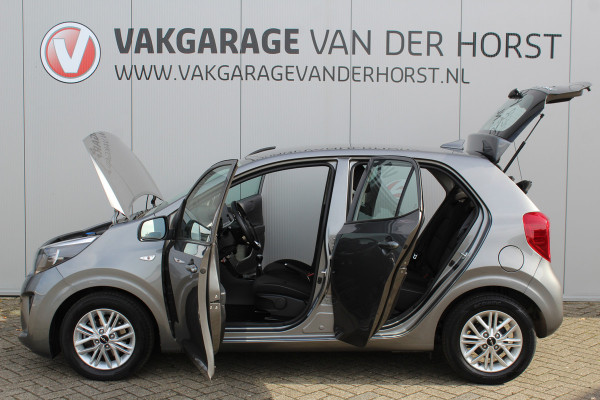 Kia Picanto 1.0-67pk DPi DynamicLine. Kwalitatief erg goed wagen voor jaren zorgeloos rijplezier! Airco, metallic lak, camera, cruise control, elektr. ramen v+a, Android auto/Apple carplay, DAB radio, USB aansl., LM wielen etc