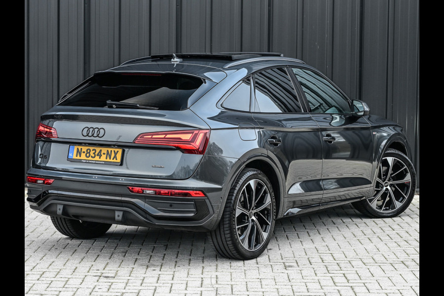 Audi Q5 Sportback 50 TFSI e S edition · Adaptive Cruise · Luchtvering · Memory Seats · Bang & Olufsen Sound · Stoelverwarming · Leder ·