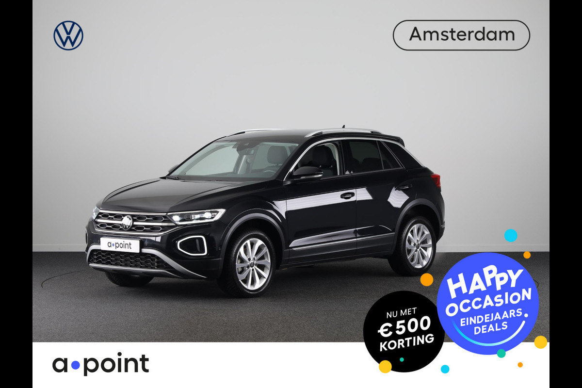Volkswagen T-Roc 1.5 TSI Style 150 PK DSG | Private lease vanaf € 609,- pm | Trekhaak afneembaar | Navigatie | Stoel verwarming en massage | Leer/Alcantara |