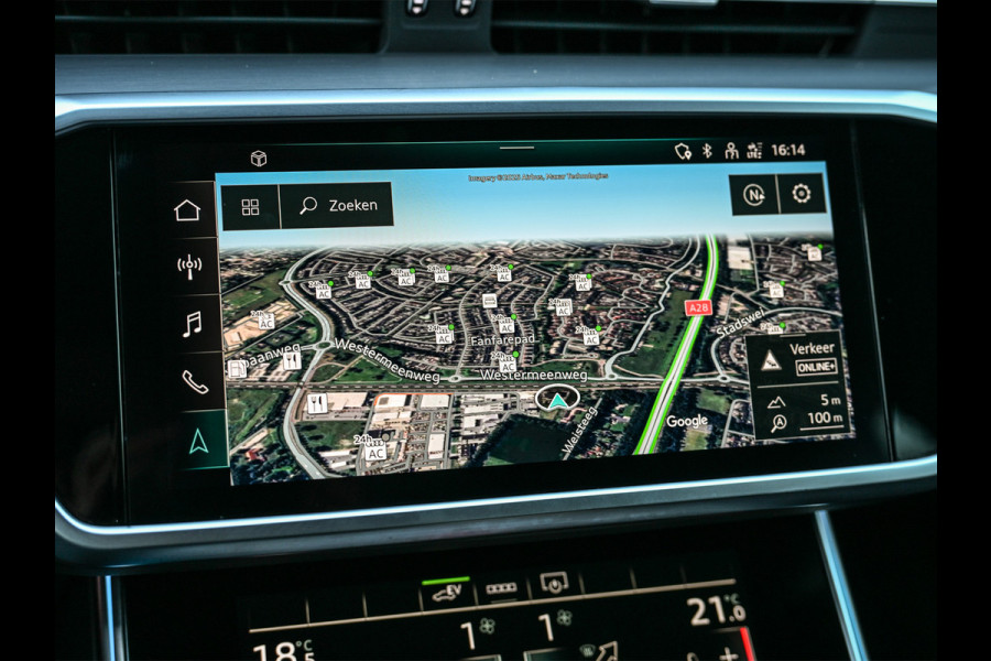 Audi A6 Avant 55 TFSI e Quattro Pro Line S Competition · Ambiance interieur · Verlaagd · Led matrix · 4 Zone climate · 21 inch · Dab+ ·