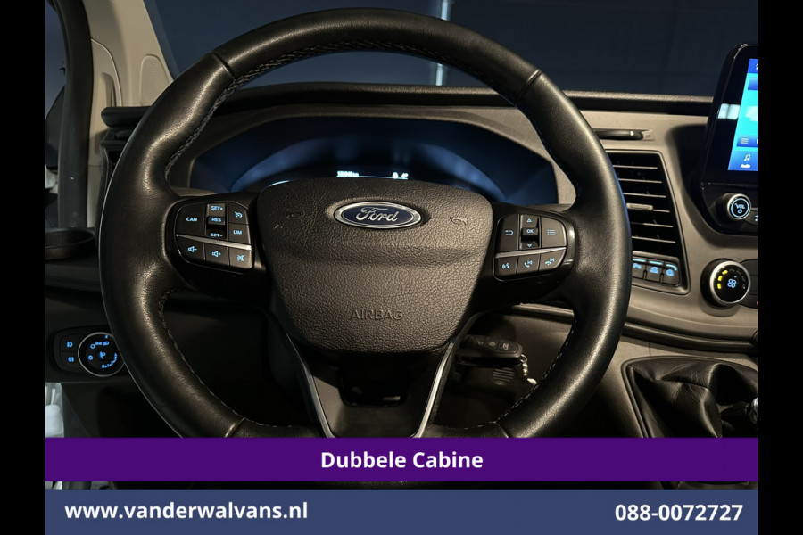 Ford Transit Custom 2.0 TDCI 131pk L2H1 Dubbele Cabine Euro6 Airco | 6-Zits | Navigatie | LED | Apple Carplay | Cruisecontrol Android Auto, Parkeersensoren, Stoelverwarming, Verwarmde voorruit, 2800kg trekvermogen