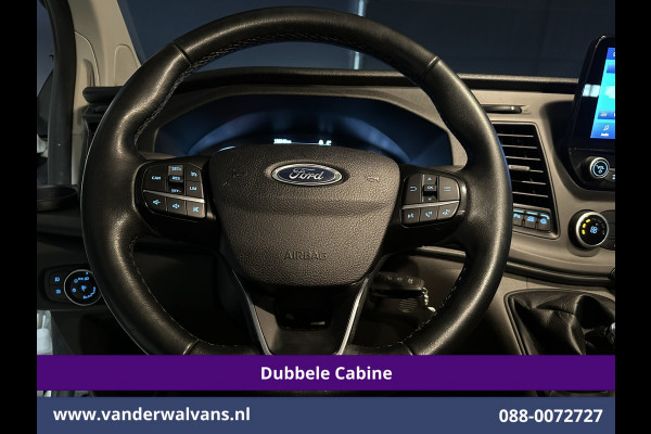 Ford Transit Custom 2.0 TDCI 131pk L2H1 Dubbele Cabine Euro6 Airco | 6-Zits | Navigatie | LED | Apple Carplay | Cruisecontrol Android Auto, Parkeersensoren, Stoelverwarming, Verwarmde voorruit, 2800kg trekvermogen