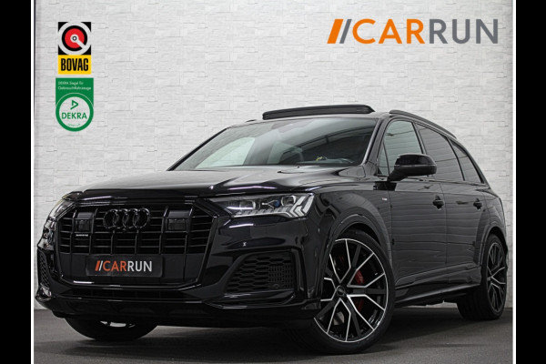 Audi Q7 50 TDI 7-Persoons S-Line | 360 Camera | Trekhaak | ACC | Panorama | B&O Sound | Head-Up | Soft-Close | Matrix-LED | 4-Zone Clima | Stoelverwarming V+A | Keyless-Entry | Standkachel | Luchtvering | Tour-Pakket | Memory | Sfeerverlichting | Stuurverwarming | Autom. Parkeren | Carplay |