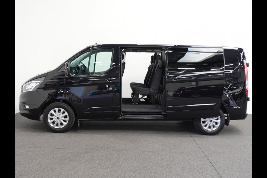 Ford Transit Custom 300 2.0 TDCI L2H1 Dubbele Cabine Automaat Navi Airco 2 Schuifdeuren Trekhaak Parkeersensoren Carplay