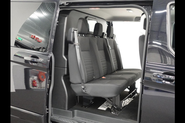 Ford Transit Custom 300 2.0 TDCI L2H1 Dubbele Cabine Automaat Navi Airco 2 Schuifdeuren Trekhaak Parkeersensoren Carplay