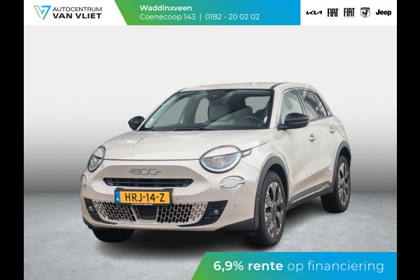 Fiat 600 1.2 Hybrid 110pk La Prima | Leder | Stoelmassage | Camera | Carplay | Adapt. Cruise | Winter Pack