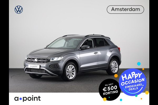 Volkswagen T-Roc Life Edition 1.5 110 kW / 150 pk TSI SUV 7 versn. | Verlengde garantie | Private lease vanaf € 699,- pm | Navigatie via App | Parkeersensoren (Park assist) | Achteruitrijcamera | Adaptieve cruise control |