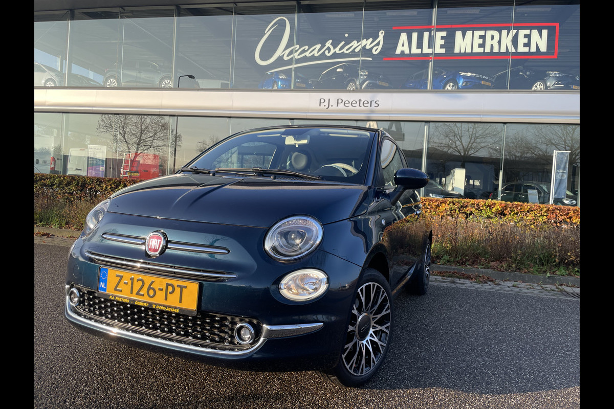 Fiat 500C 1.0 Hybrid dolcivita Airco - Cruise control - Parkeersensoren achter - Open dak - Bluetooth - Navigatiesysteem - Mistlampen voor - Stuur multifunctioneel - Elektrische ramen voor - Stuur leder - Licht metalen vel