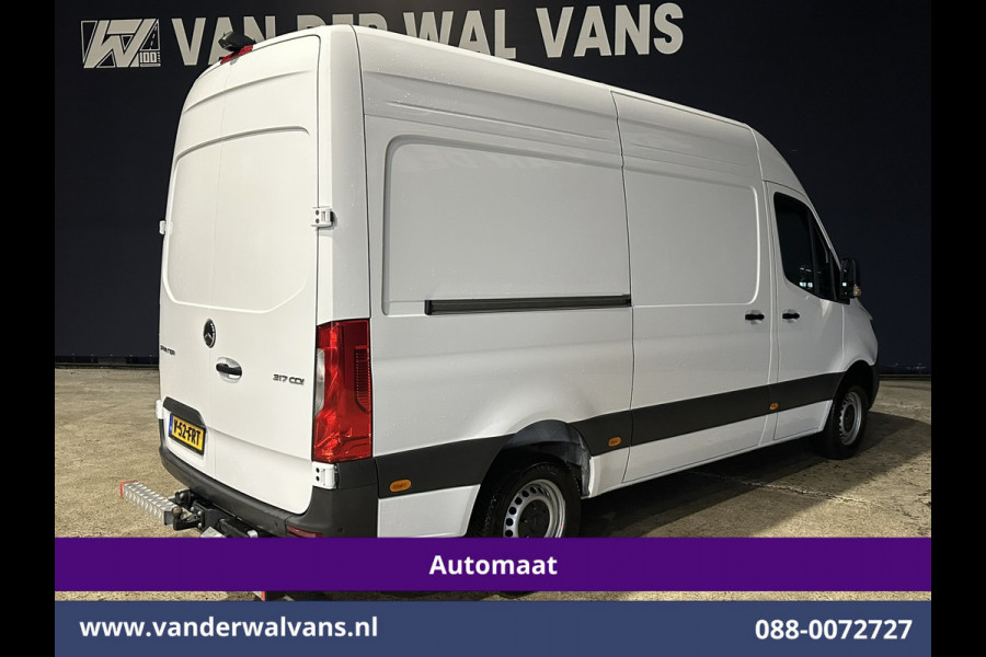 Mercedes-Benz Sprinter 317 CDI 170pk 9G-Tronic Automaat L2H2 Fabrieksgarantie Euro6 Airco | 3500kg Trekhaak | Camera Cruisecontrol, Parkeersensoren, Bijrijdersbank