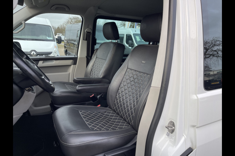 Volkswagen Transporter 2.0 TDI 150pk automaat L2H1 DC 5 persoons Highline / vaste prijs rijklaar € 34.950 ex btw / lease vanaf € 570 / lederen bekleding / adaptive cruise / airco / navigatie / euro 6 / bpm vrij !