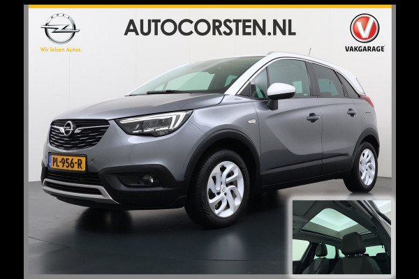 Opel Crossland X T 111PK AUT-6 Pano-Dak Pdc Trekhaak Navi Ecc HUD Apple Carplay Android Auto 360°Camera Bord-Herkenning Head-Up Display Innovatio AGR-Comfort Stoelen Lmv Cruise Control Isofix DAB+ Bluetooth Lane Assist Led Head-Up-Display Super-compleet Origineel Nederlandse Auto Distributieriem is vervangen!